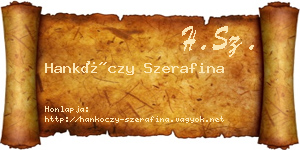 Hankóczy Szerafina névjegykártya